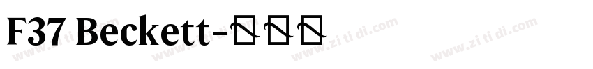 F37 Beckett字体转换